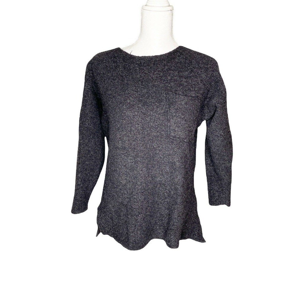 Vintage Eddie Bauer Wool Sweater gray Sz medium Hong Kong